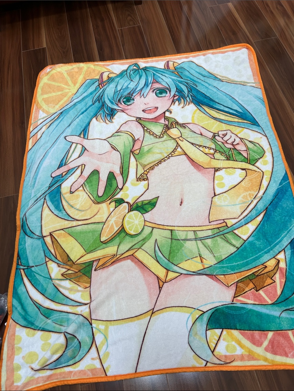 Hologram Citrus Hatsune Miku 45 X 60 inches anime Fleece Throw Blanket